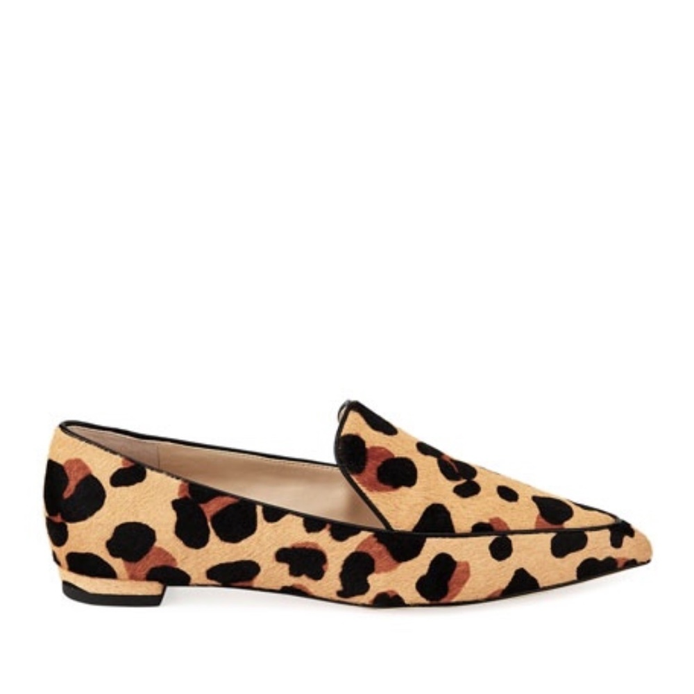 Cole Haan Brie Leopard Leather Loafers Ballet Flat - Picture 2 of 13